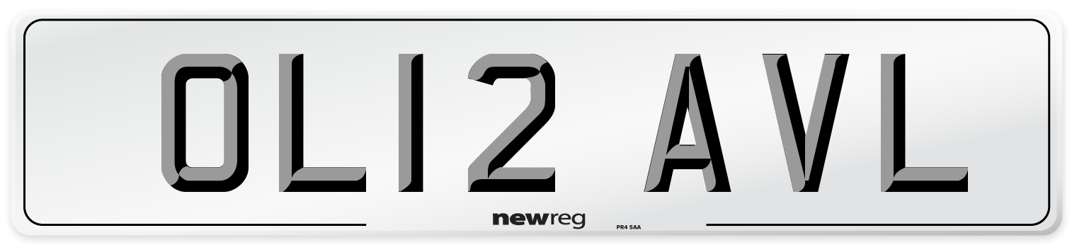 OL12 AVL Number Plate from New Reg